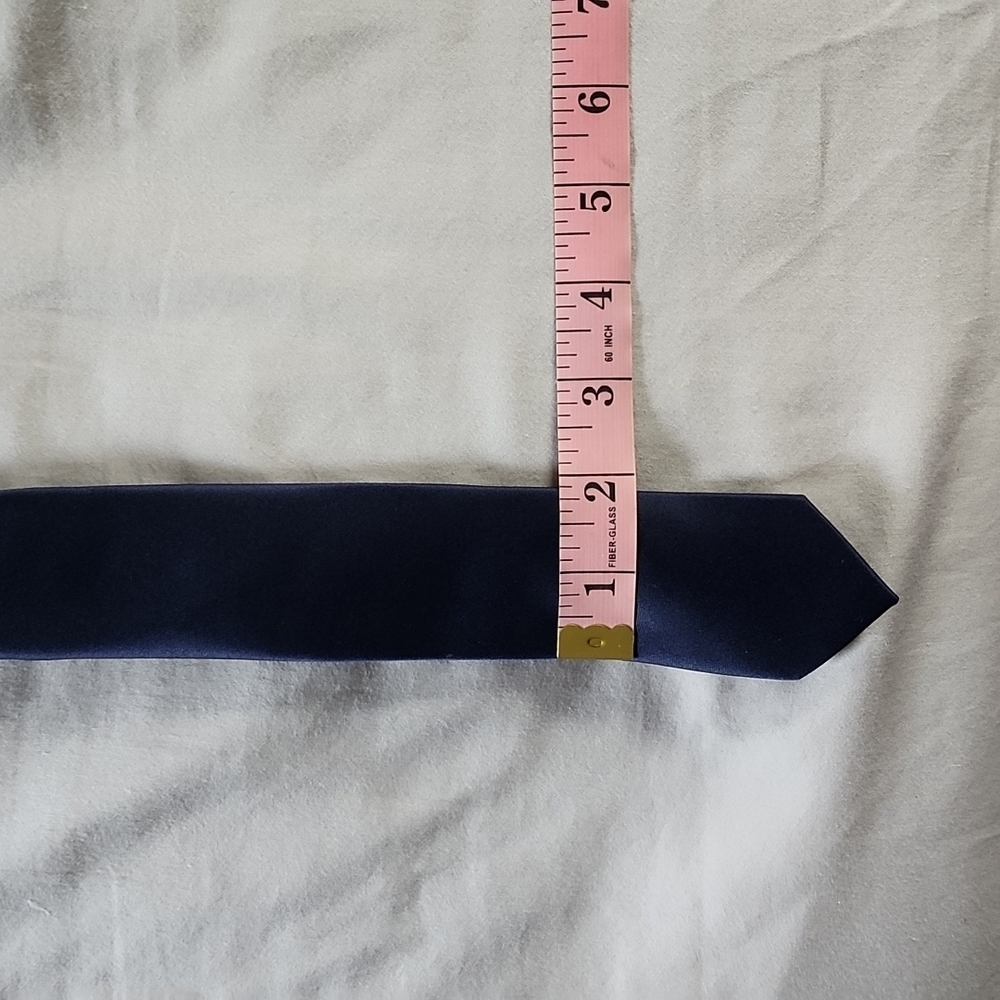 Blue silk skinny tie